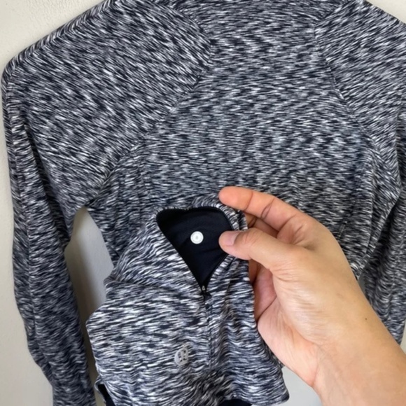 Lululemon Runderful Long Sleeve Spaced Out Space Dye Black White - Picture 11 of 11